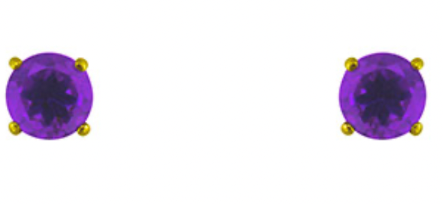 Amethyst and 9ct Gold Earring