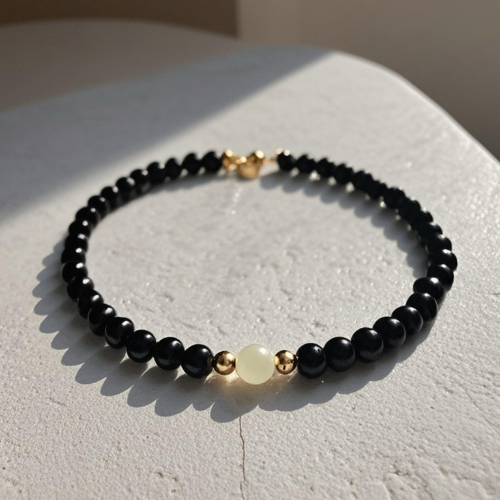 Onyx and Mother of Pearl Bracelet