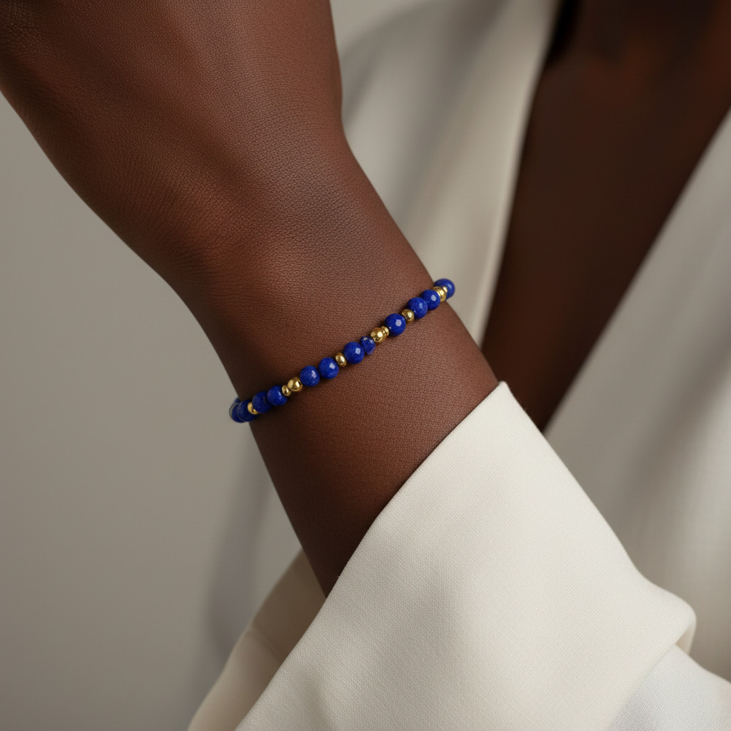 Lapis and 14ct Gold filled bracelet