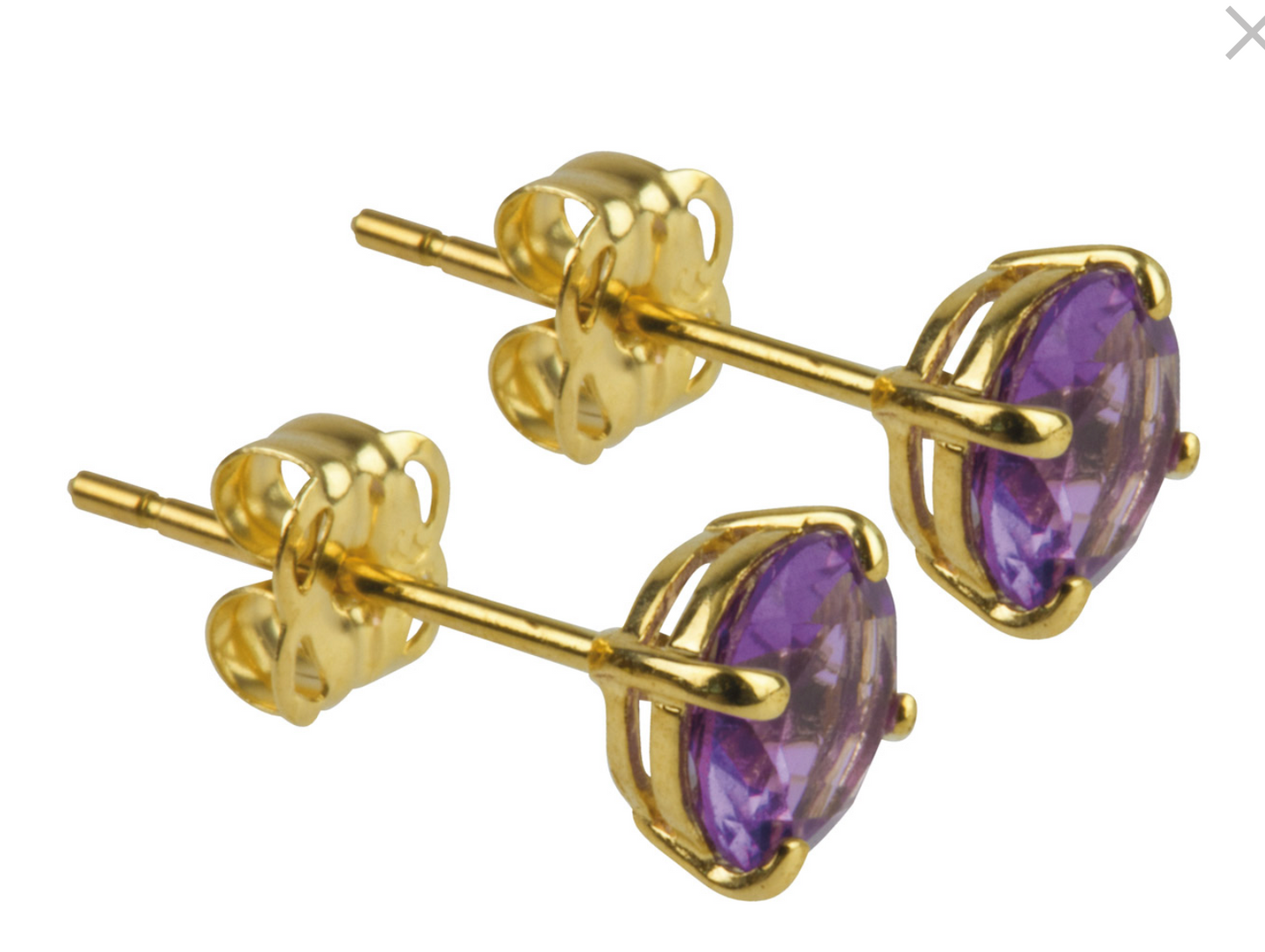 Amethyst and 9ct Gold Earring