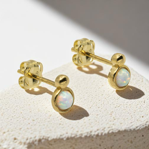 Opal and 9ct Gold Earrings