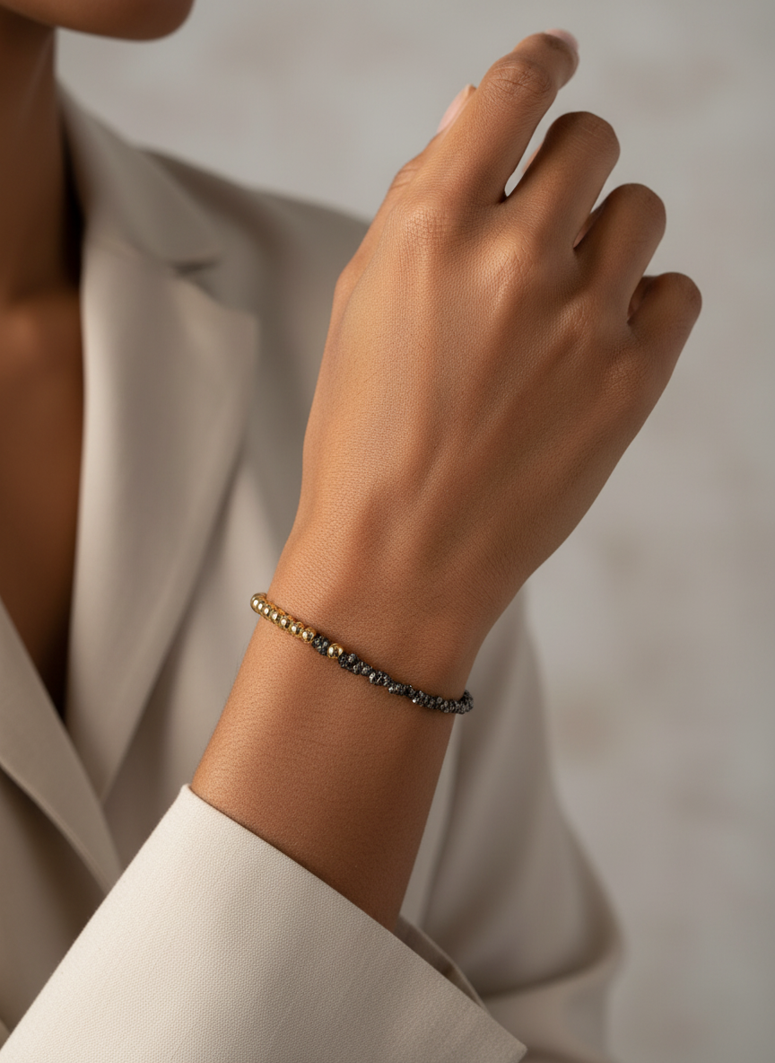 Diamond Crescent Moon Bracelet