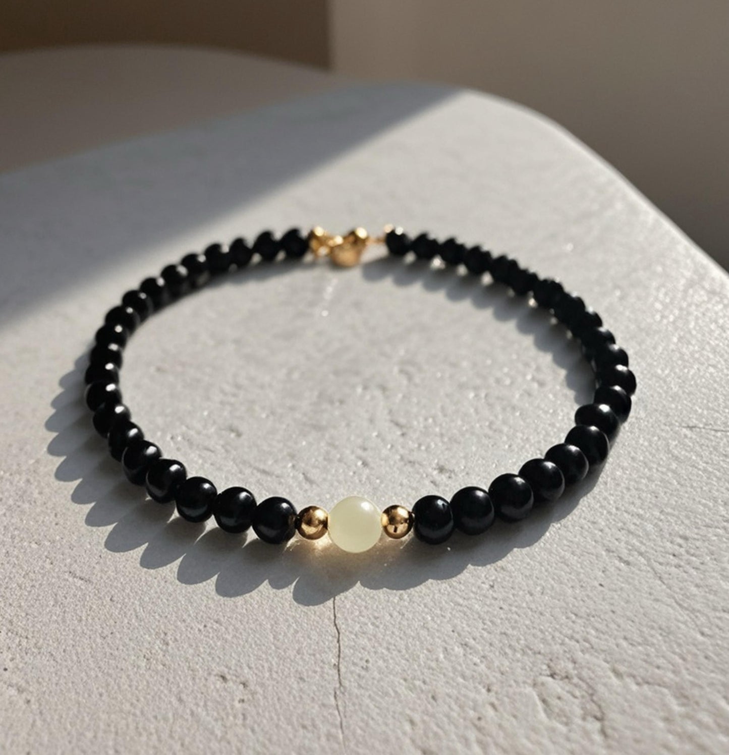 Onyx and Mother of Pearl Bracelet