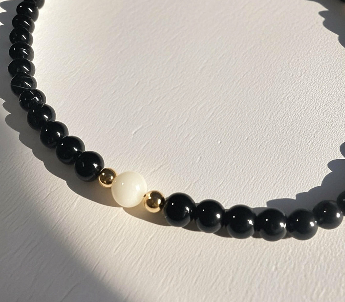 Onyx and Mother of Pearl Bracelet