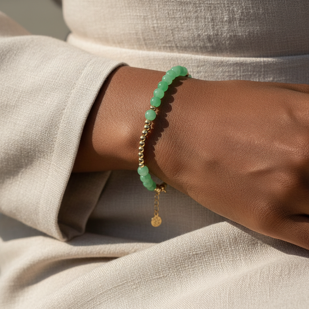 Jade Crescent Moon Bracelet