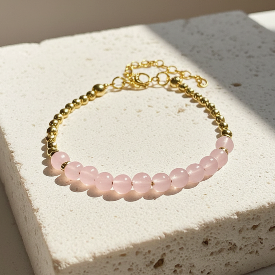 Rose Quartz, 14ct Gold Filled