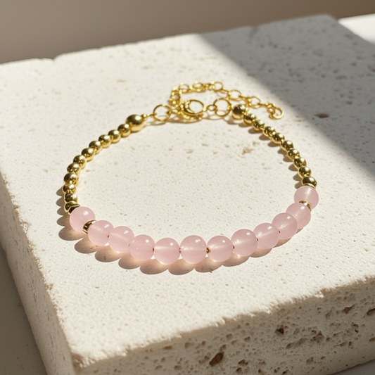 Rose Quartz, 14ct Gold Filled