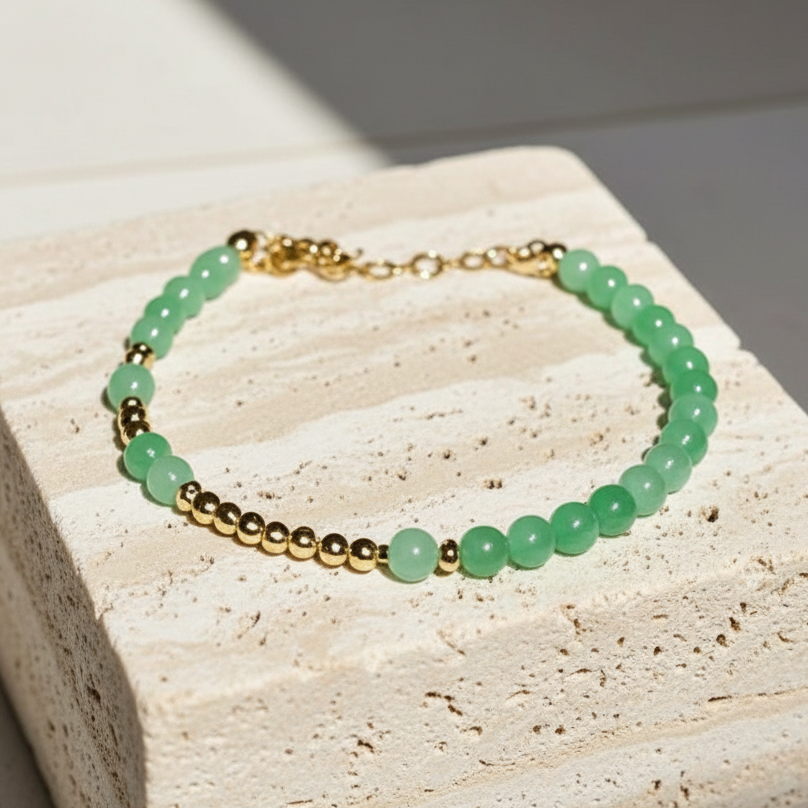 Jade Crescent Moon Bracelet